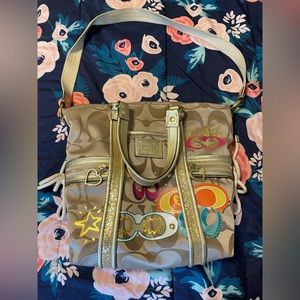 Authentic Coach Poppy Tote Bag